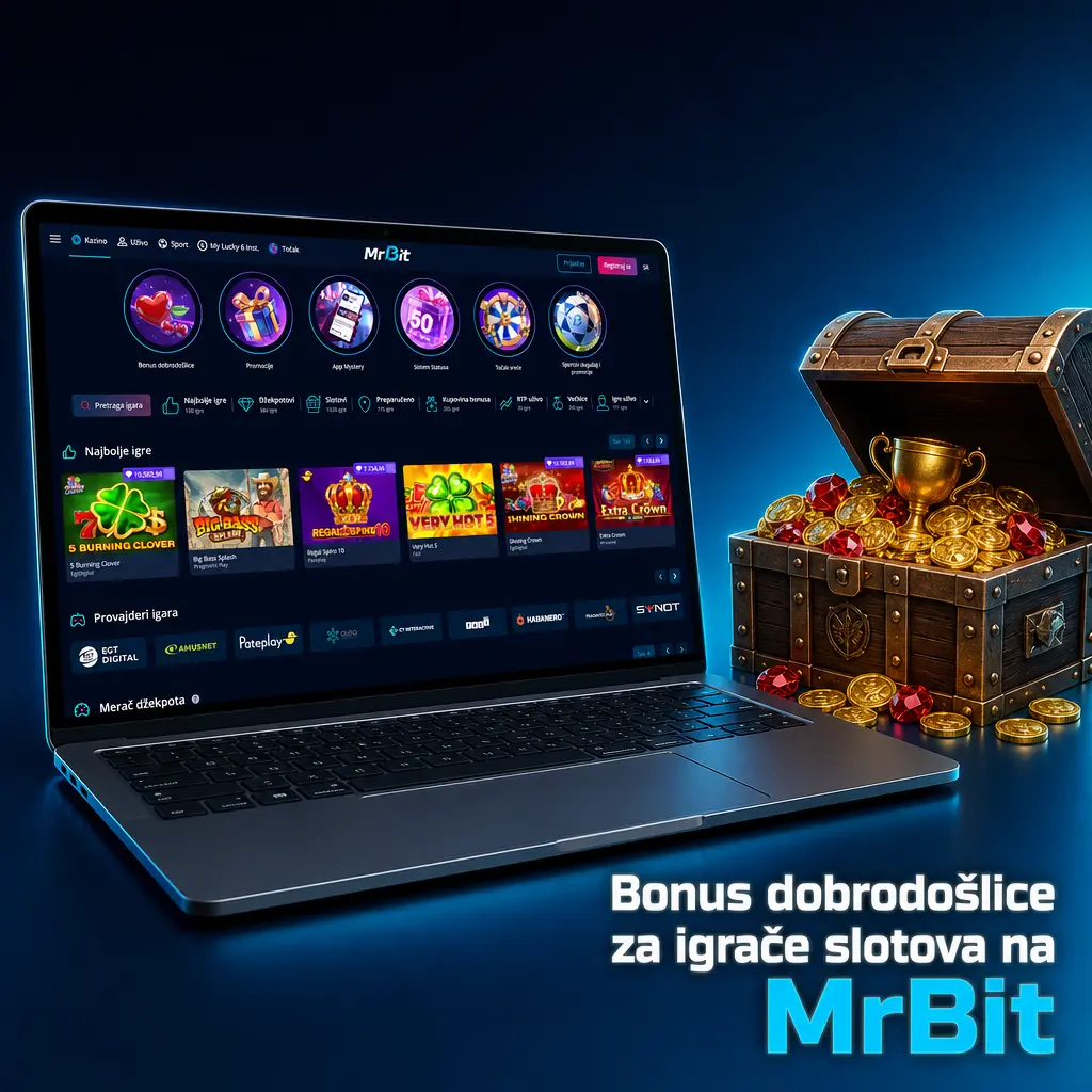 MrBit bonus dobrodošlice za slotove: 100% do 100 EUR i 100 Freespins-a uz minimalni depozit od 10 EUR.