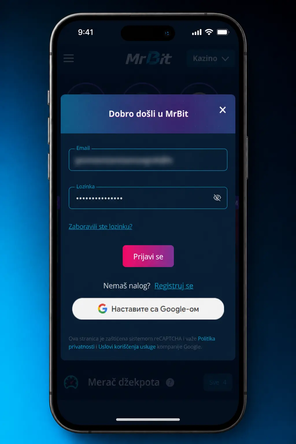 Prikaz koraka za podnošenje zahteva za isplatu u MrBit aplikaciji putem mobilnog telefona