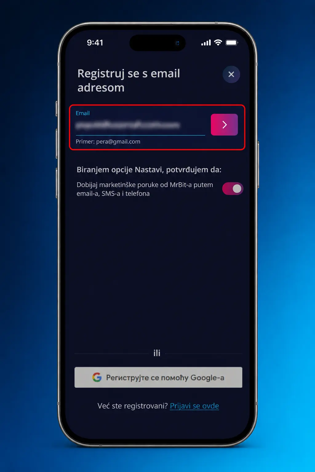 MrBit APK instalacija na Android telefonu - preuzimanje i pokretanje aplikacije za klađenje
