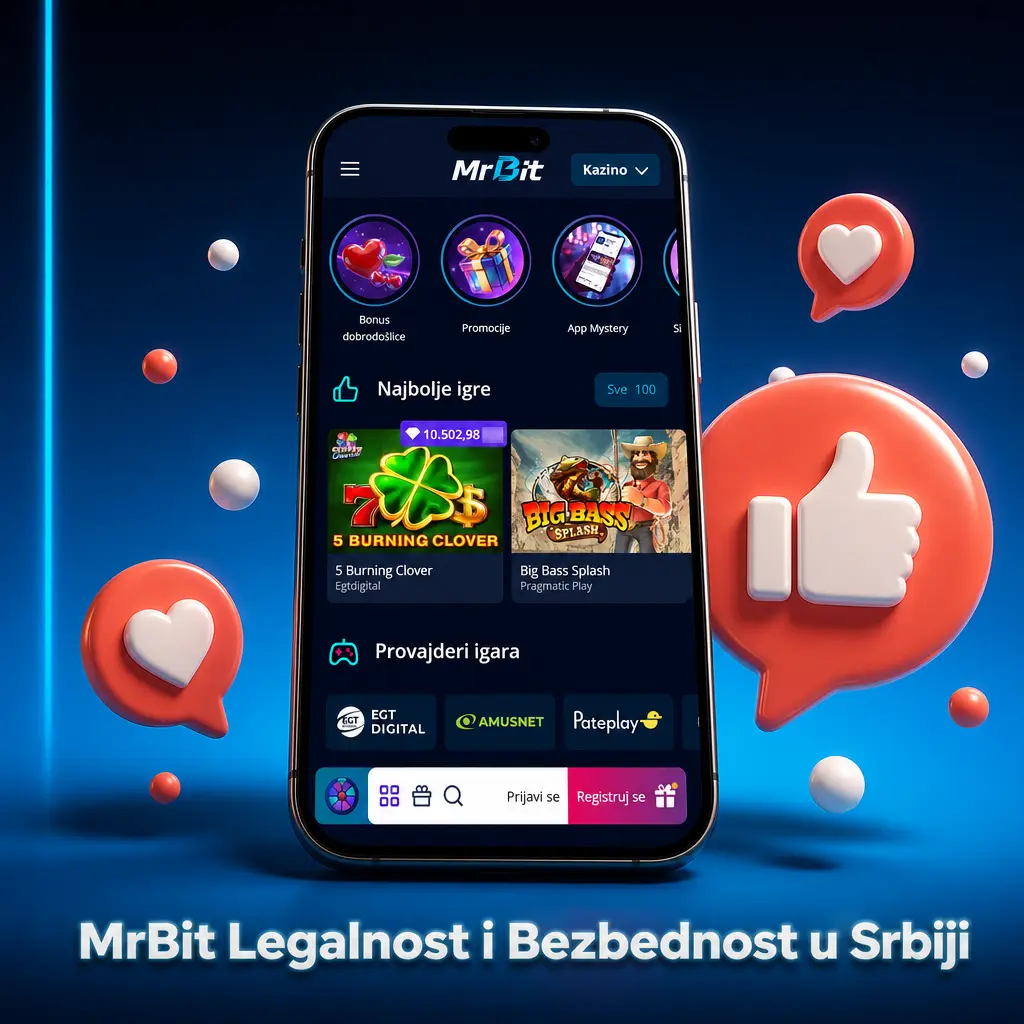 MrBit licenca sa Curaçao, SSL zaštita i alati za odgovorno igranje za korisnike iz Srbije.