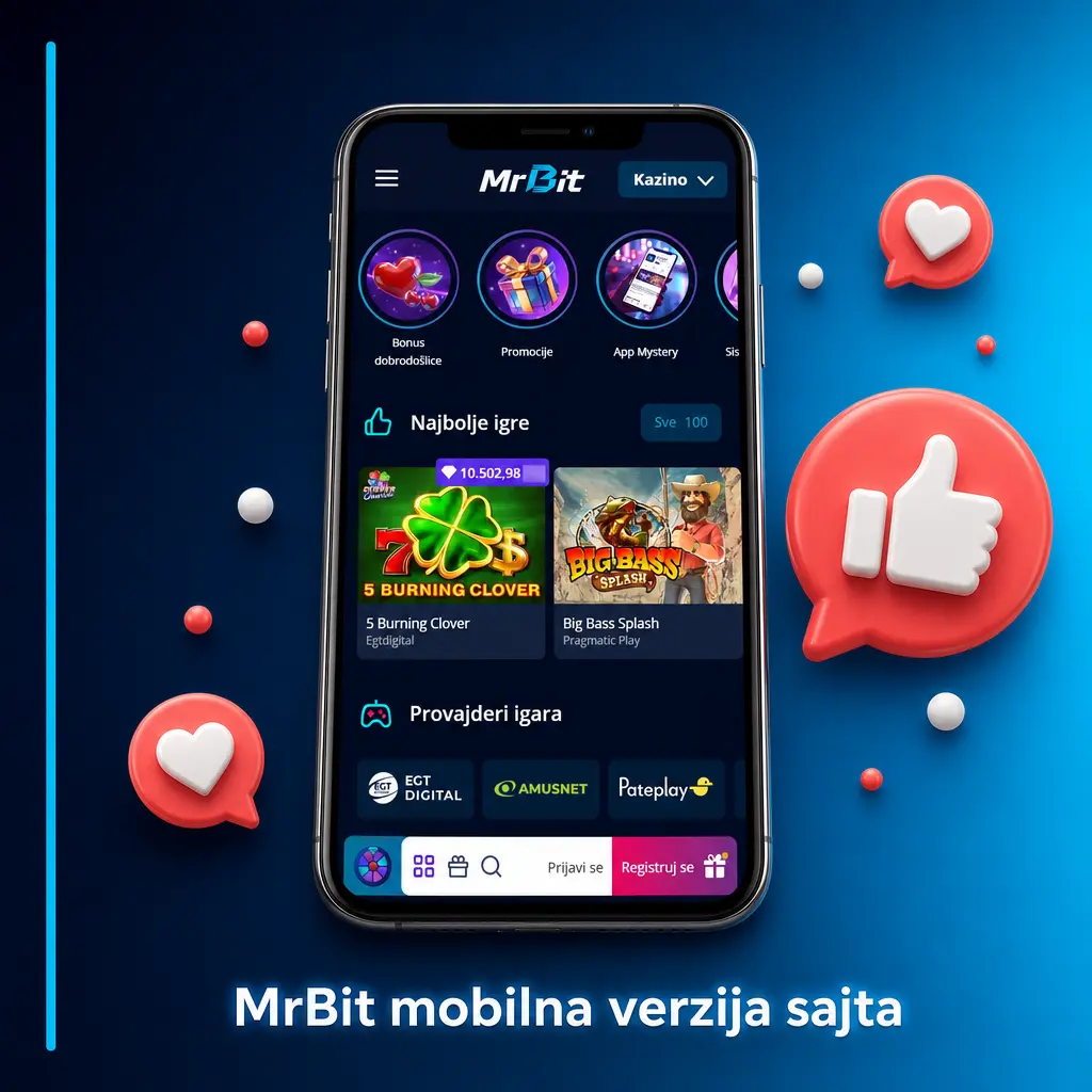 Mobilna verzija MrBit sajta za klađenje i kazino igre na Android i iOS uređajima bez instalacije