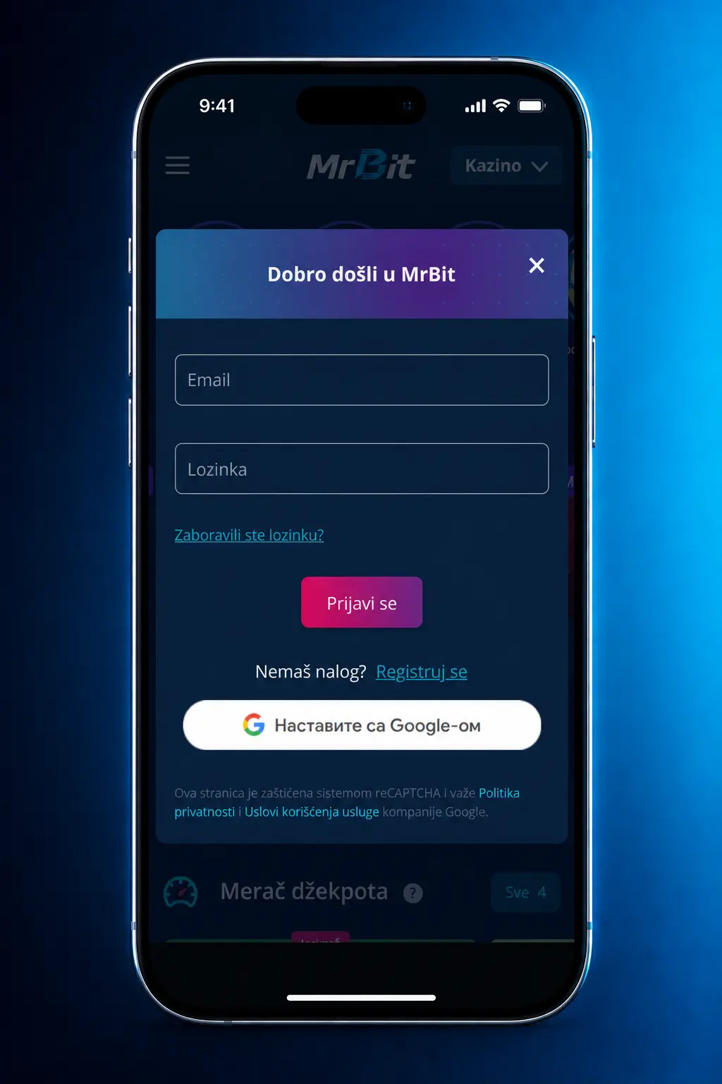 MrBit prijava preko aplikacije uz sačuvane podatke i biometrijsku autentikaciju za brži pristup nalogu
