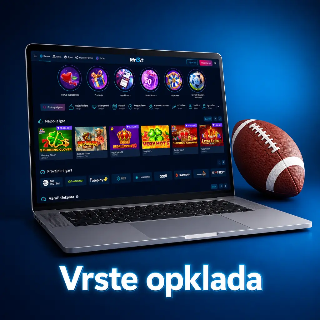 Vrste opklada na MrBit sajtu: singl, sistem i ekspres, u zavisnosti od broja događaja i rizika.