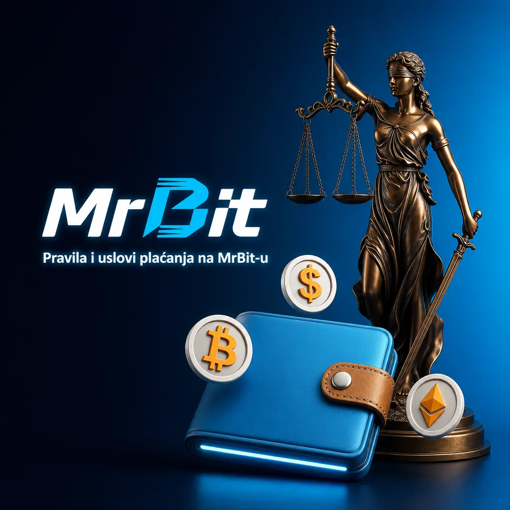Pravila i uslovi plaćanja na MrBit-u – verifikacija, isplate i uslovi za bonuse i opklade.