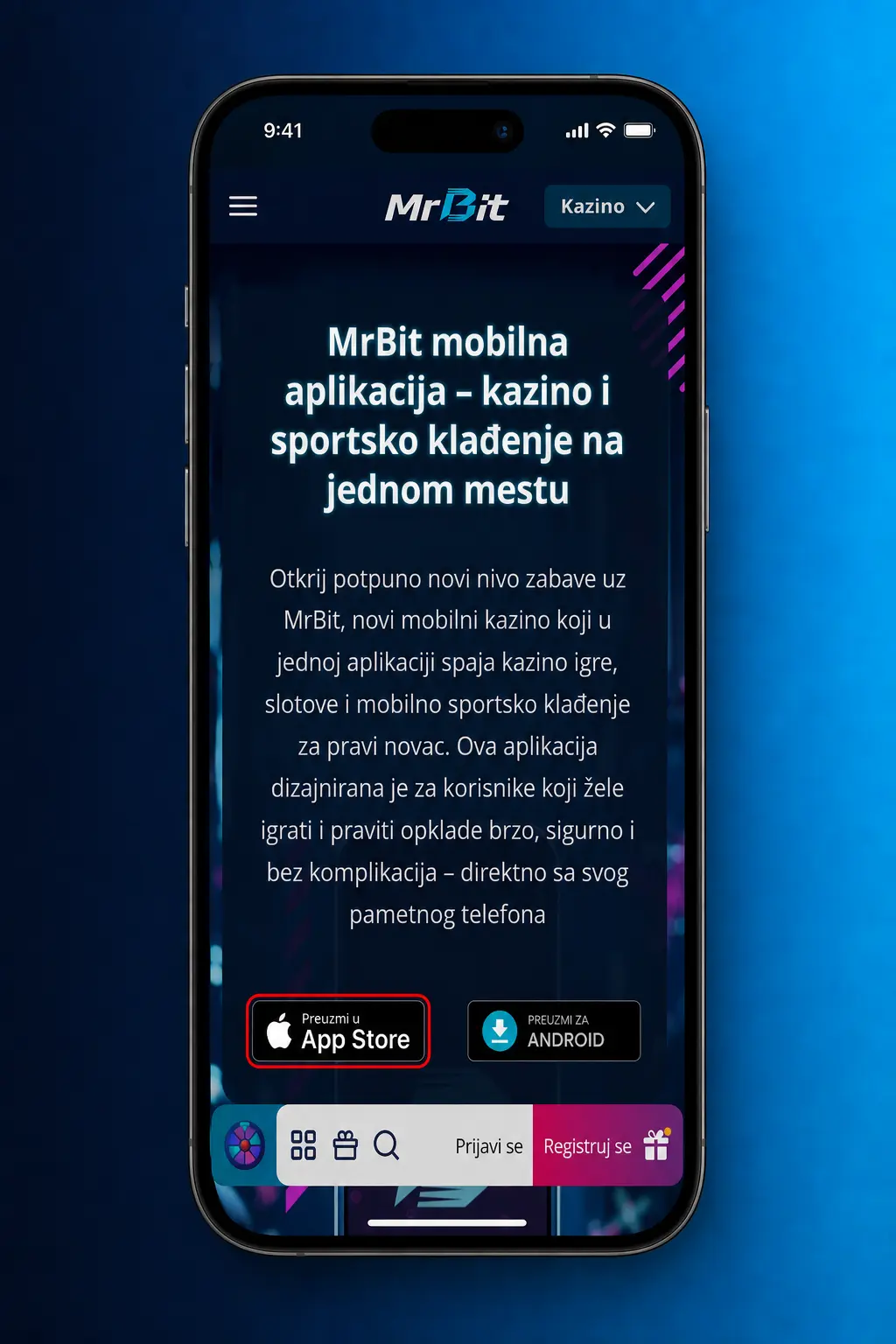 Preuzimanje MrBit iOS aplikacije u 5 koraka - instalacija profila i pokretanje klađenja na iPhone i iPad uređajima