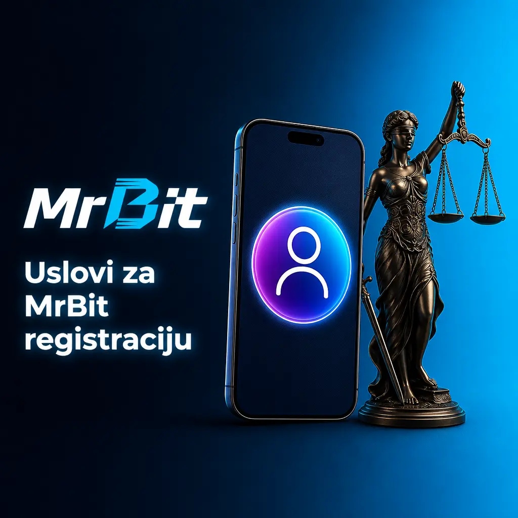 Uslovi za registraciju na MrBit platformi: punoletstvo, tačni podaci, jedan nalog i verifikacija identiteta.
